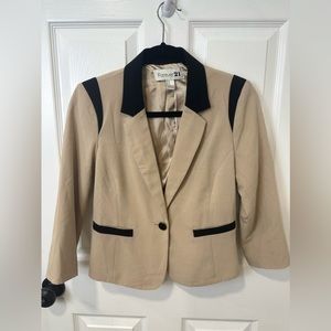 Forever 21 Beige and Black Blazer